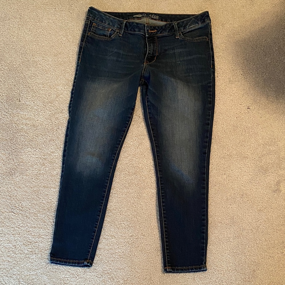 Old Navy Women's Dark Blue Skinny Jeans - Size 14